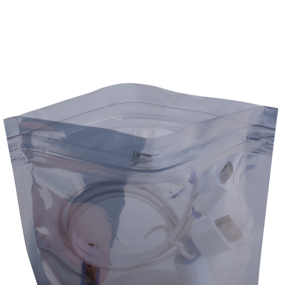 100 pcs Translucent Gray Moisture Blocking Flat Zip Lock Pouch in Many Sizes