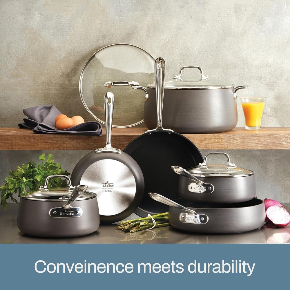 All-Clad HA1 10-Piece Nonstick Cookware Set