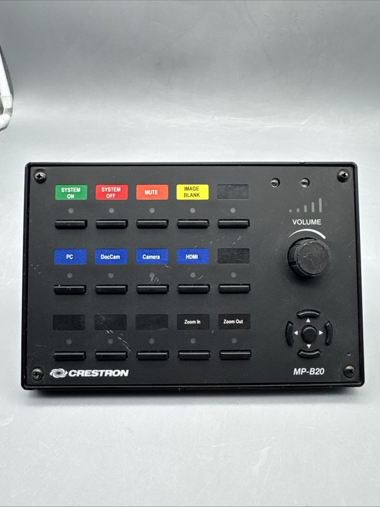 Crestron MP-B20-B-T  Media Presentation Button Panel B20, Black