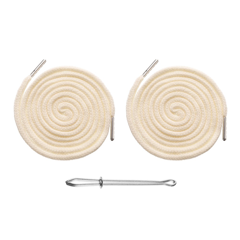2pcs Drawstring Cords 51" Replacement Drawstring with Threader Beige