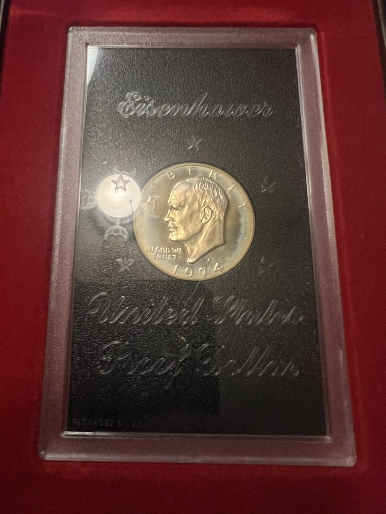 1974-S Silver Eisenhower Dollar Proof Sealed Nice Toned 🔥🔥