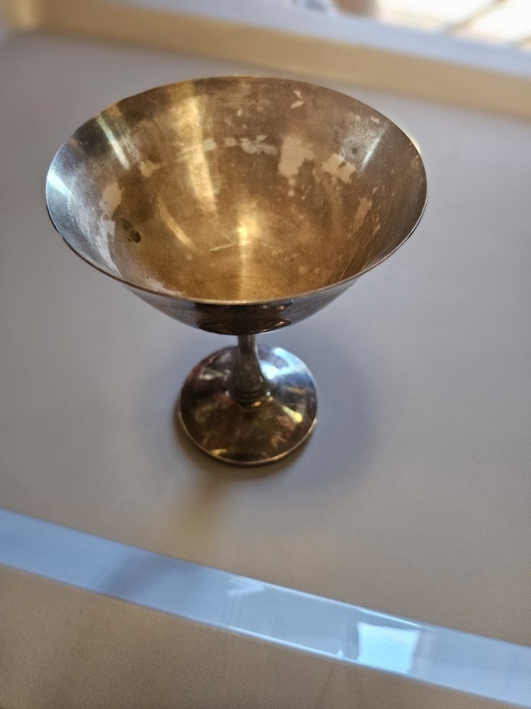 vintage silver-plated champagne goblet