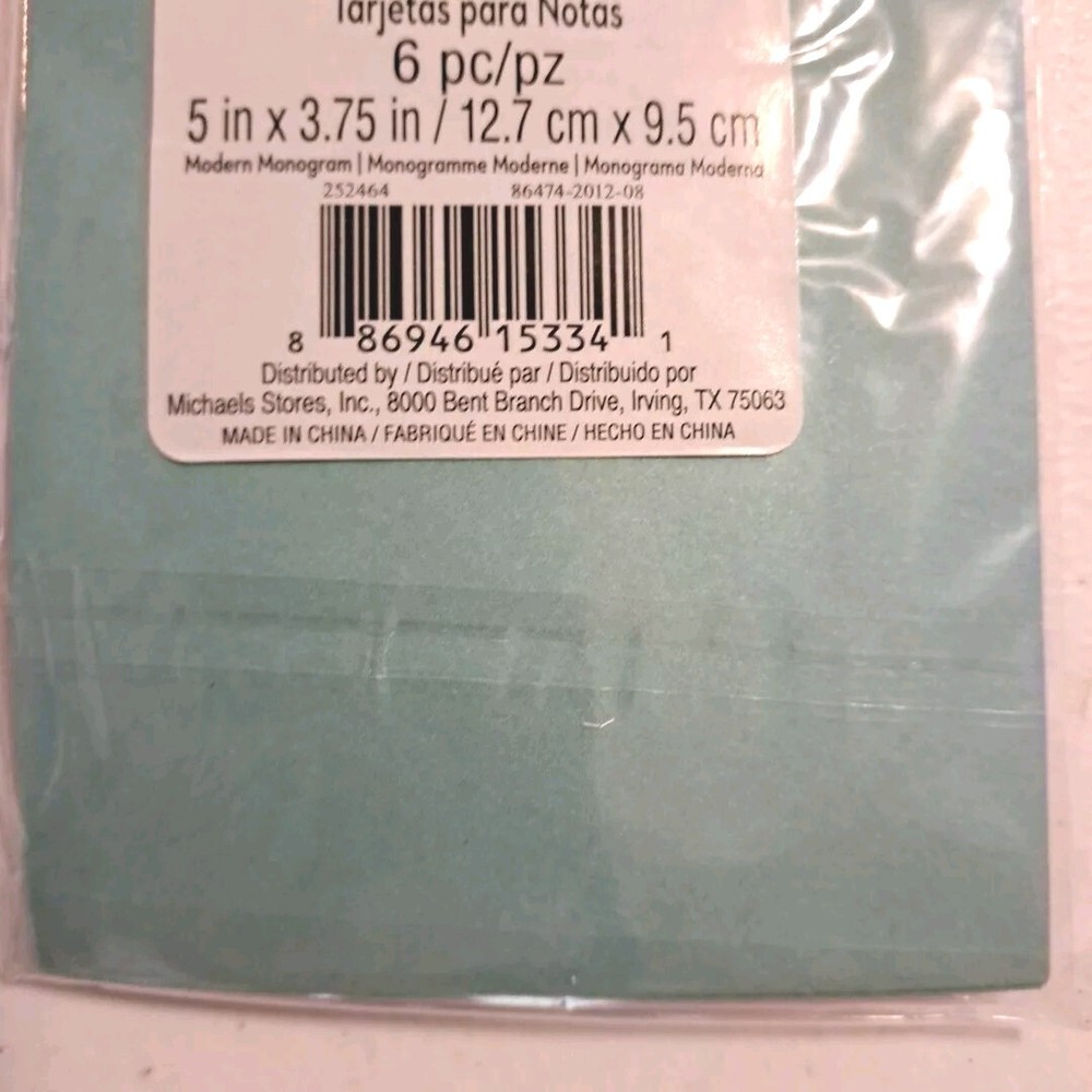 Blank Note Cards 💥D Monogrammed Pattern 6 Cards & Envelopes