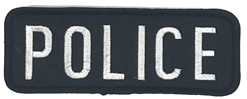 POLICE TAB IRON ON EMBROIDERED APPLIQUE PATCH EE-218