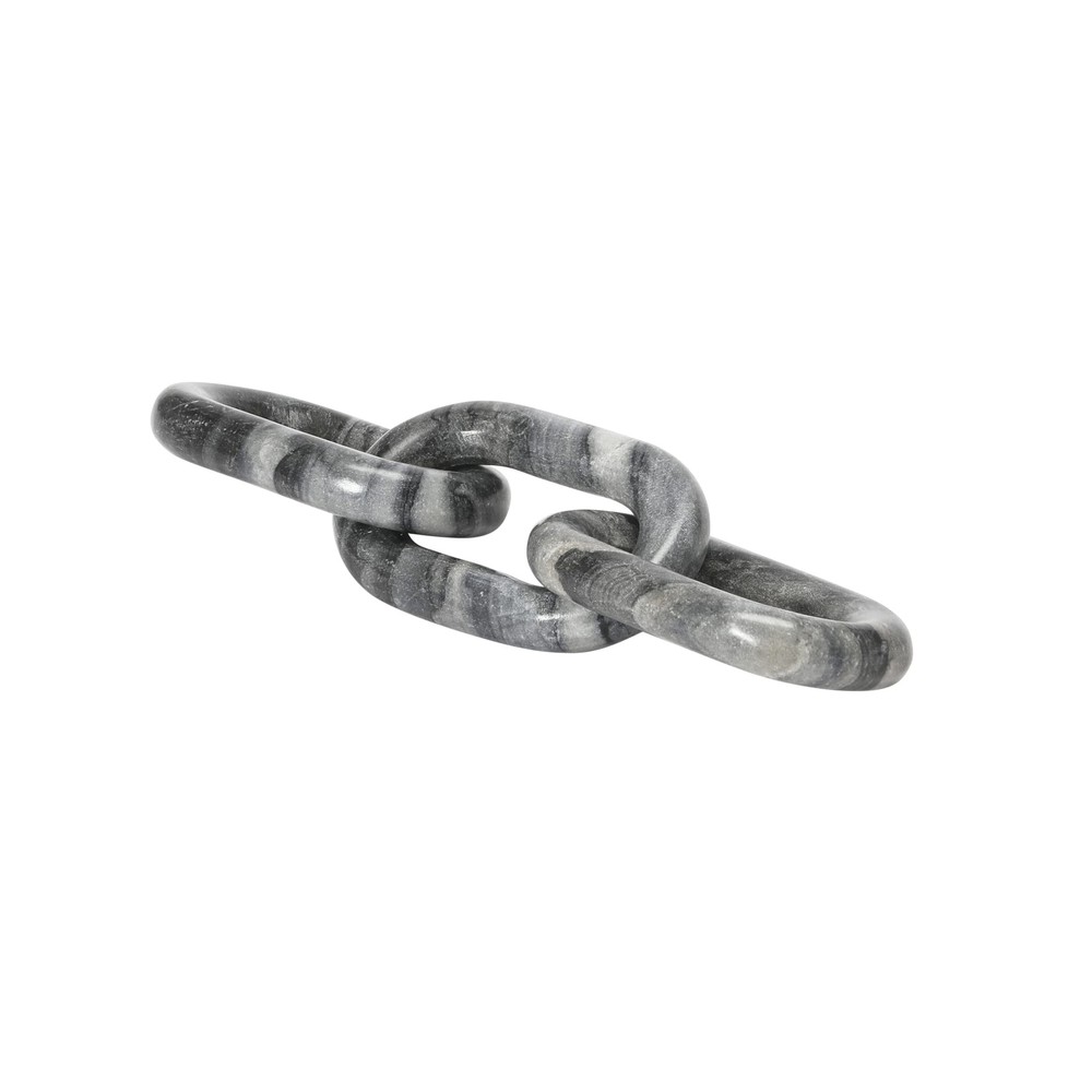 Creative Co-Op Decorative Marble Chain, Variegated Grey Tones