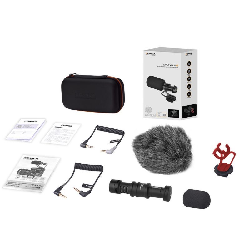 Mini On-Camera Directional Shotgun Mic (Red) - CoMica