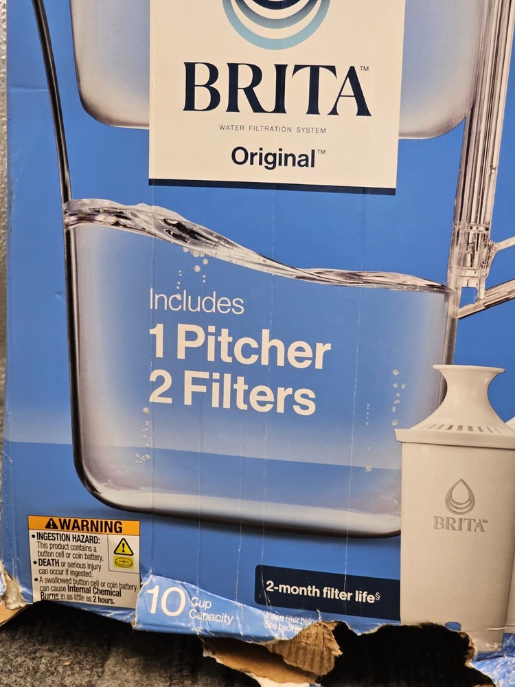 BRITA 1922924 Champlain 10-Cup Water Filter Pitcher + 2 Filters