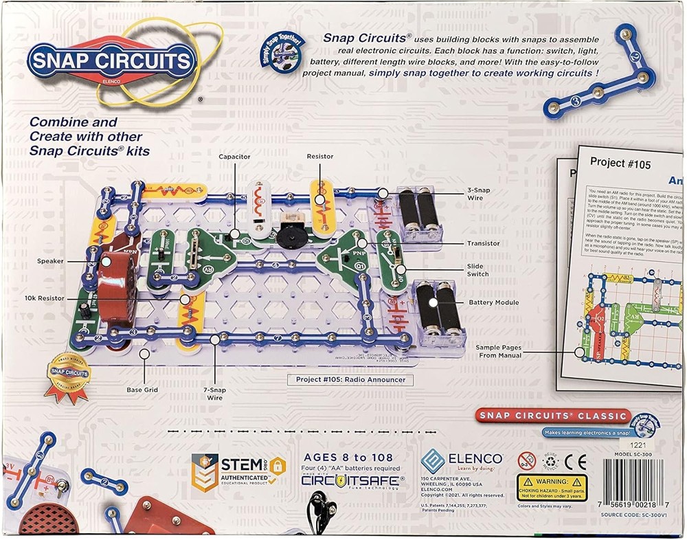 Classic SC-300 Electronics Exploration Kit | Over 300 Projects | Full Color M...