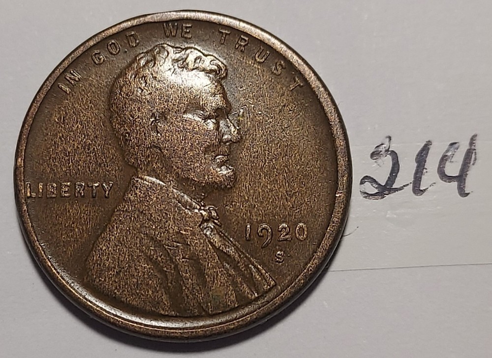 1920-S Lincoln Wheat Cent    #214