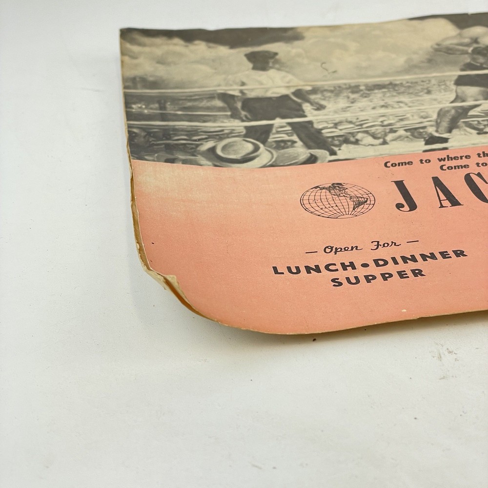 Jack Dempsey’s Restaurant Menu March 7 1971
