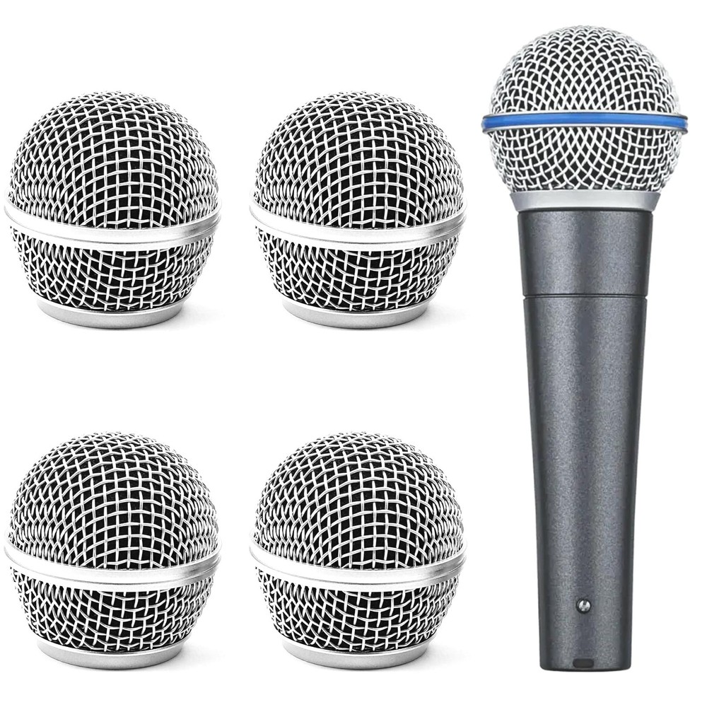 4 Pack SM58 Microphone Grille Head Replacement with Inner Foam Filter Screen NEW