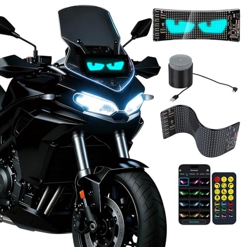 Devil Eye Lights for Motorcycle – 7"x3" LED Eyes for Car Windshield |