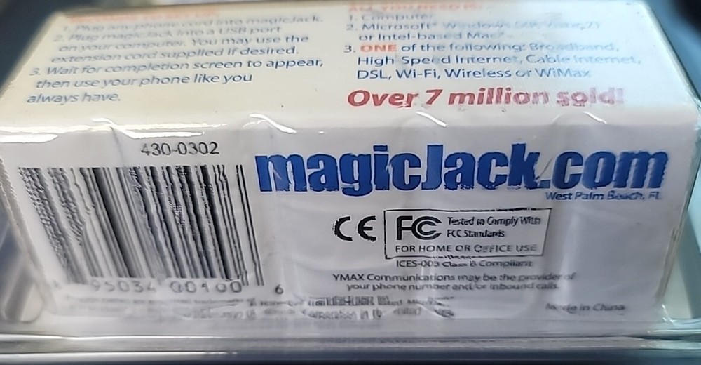 Magic-jack - USB Phone Jack. Brand New, Sealed. Magicjack