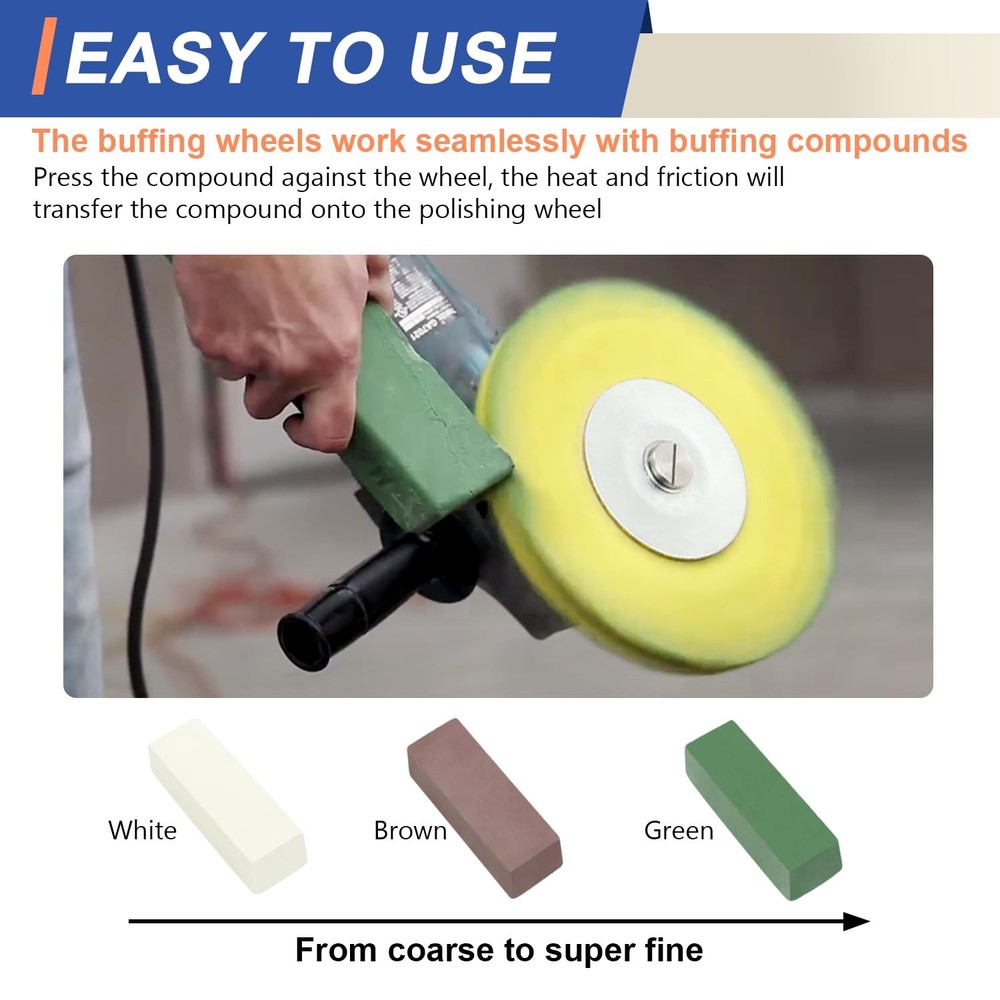 Buffing Wheel Kit for Angle Grinder Polishing