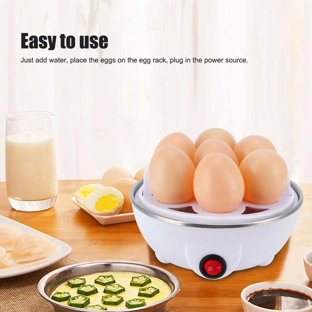 Evoloop Rapid Egg Cooker Electric 6 Eggs Capacity, Soft, Medium, Hard Boiled, Po