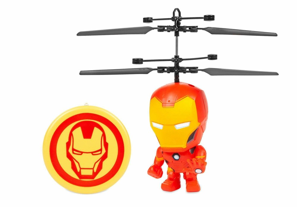 Marvel Iron Man Licensed 3.5" Infrared Flying Figure UFO Big Head Heli