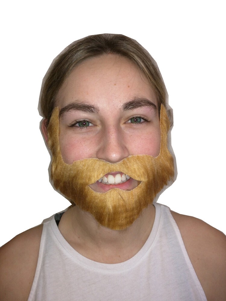 24" Plastic Lumberjack Axe & Brown Beard Costume Set