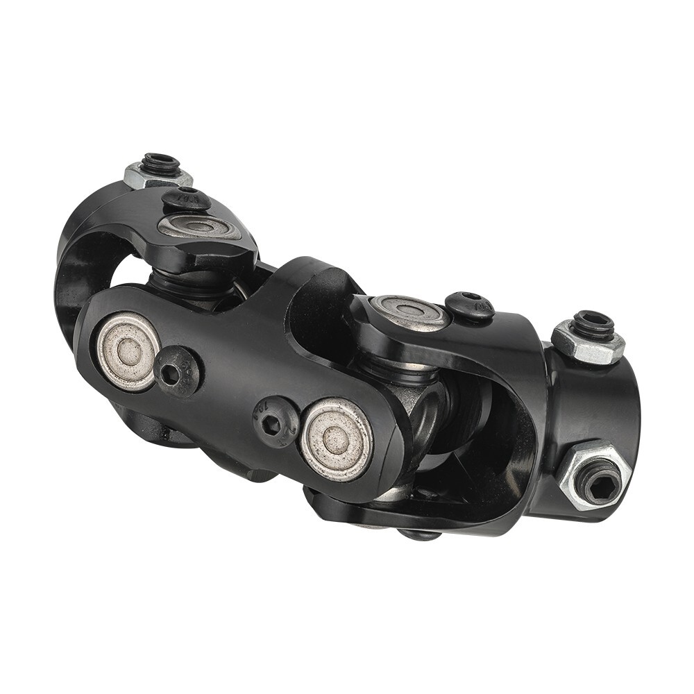 New 3/4" DD x 3/4" DD Double U Joint Black Steering Universal Joints