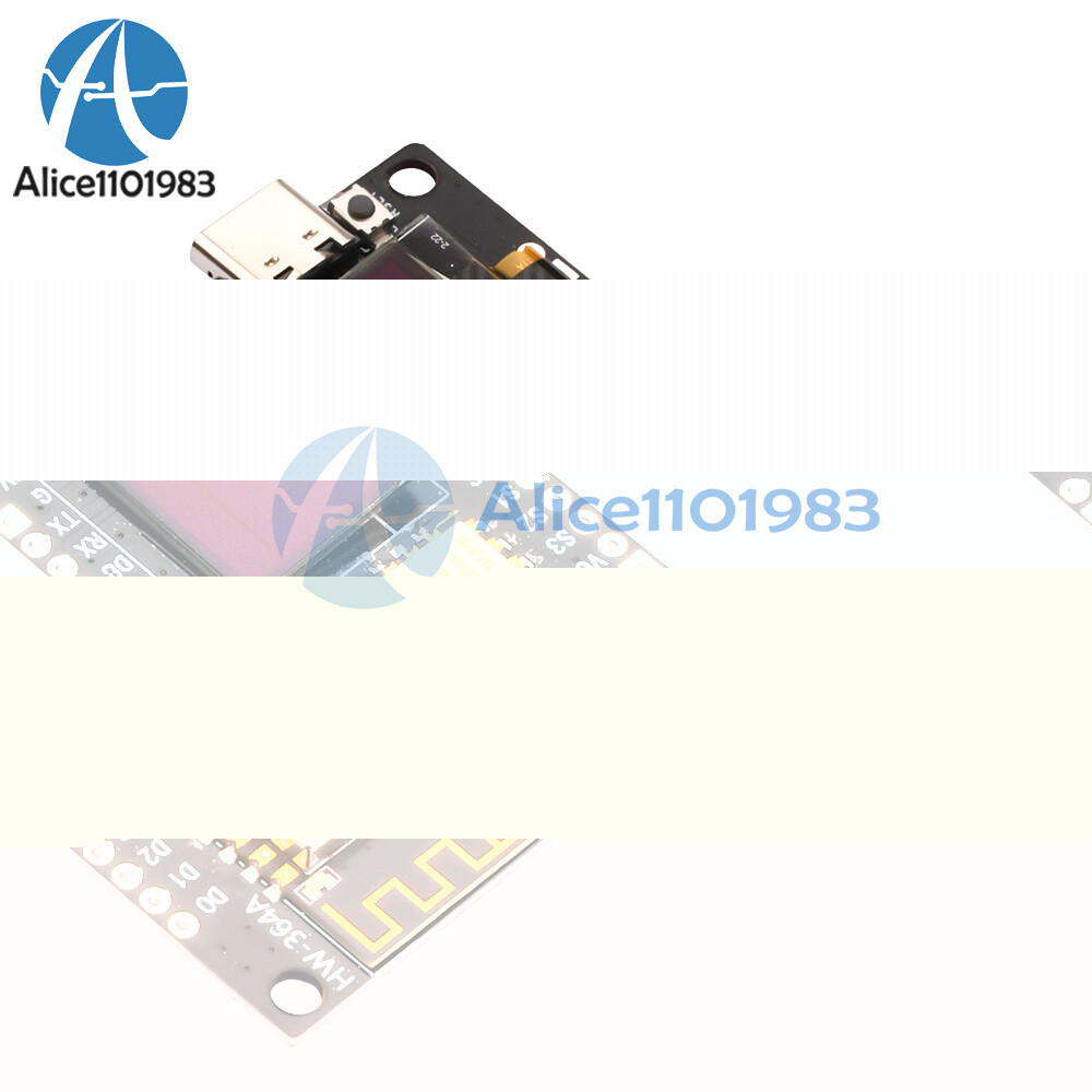 NodeMCU ESP8266 Development Board w/0.96" OLED Display CH340 Driver Module USB C