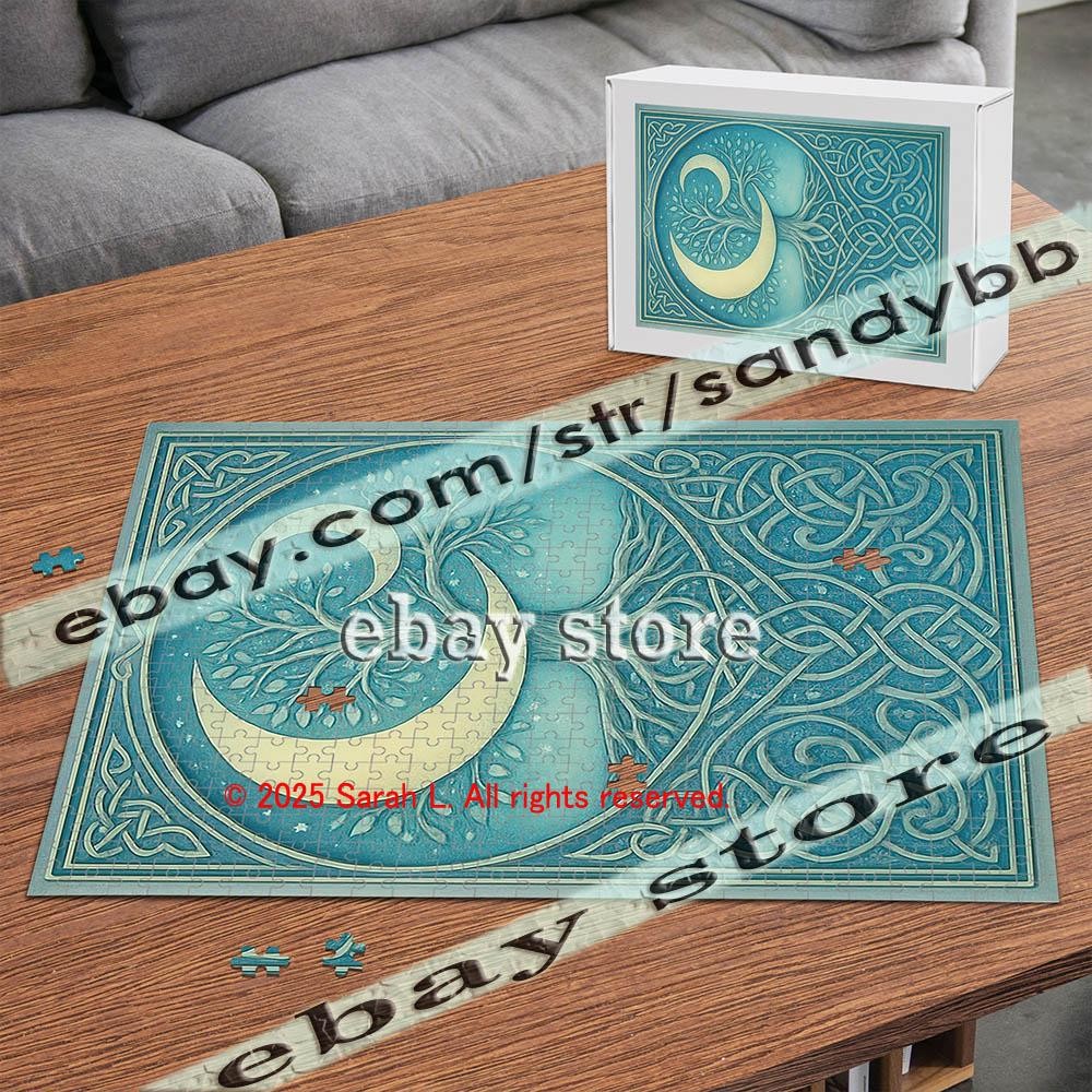 500 piece jigsaw puzzle Celtic Moon Tree lunar
