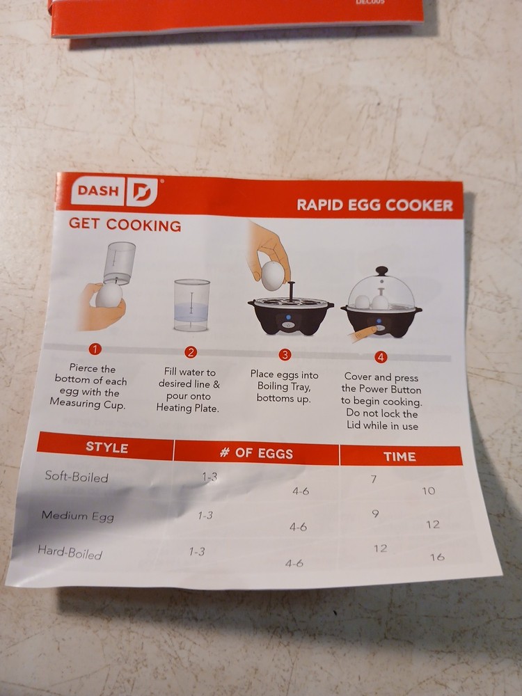 DASH Rapid Egg Cooker 6 Egg Capacity Electric Egg Cooker for Hard Boiled Egg