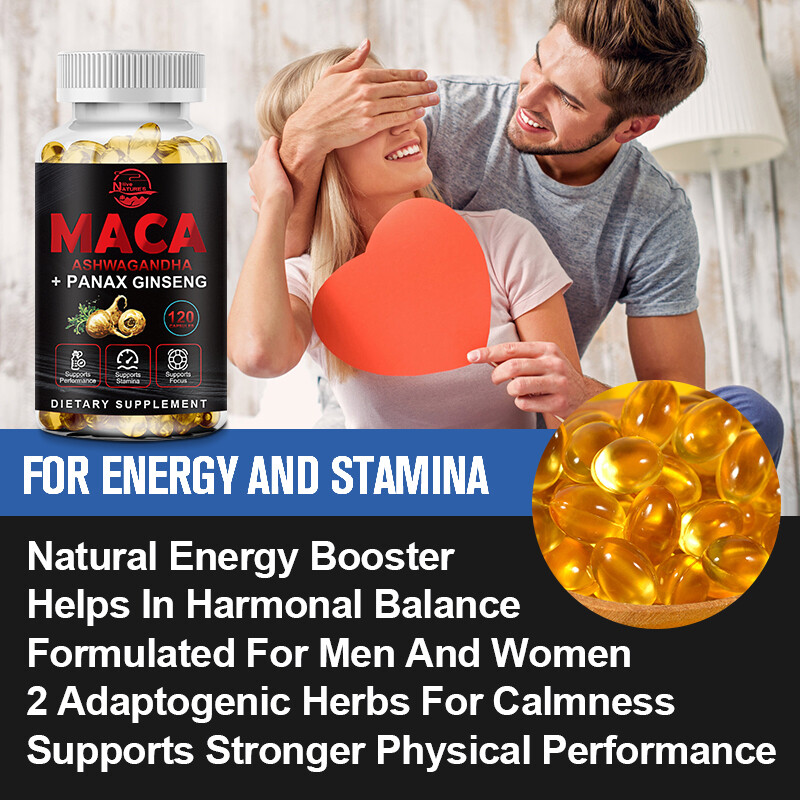 Massive Girth Male Gummy Advanced Formula Vitamin Supplement + Maca Root Bundle