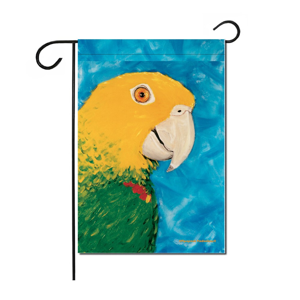 Amazon Parrot Garden Flag Double Sided 12" x 17"