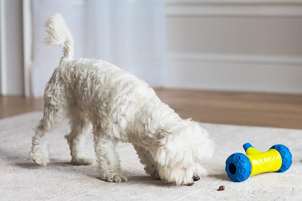 ROBO BONE *Auto Rolling* Dog Treat Toy Dispenser