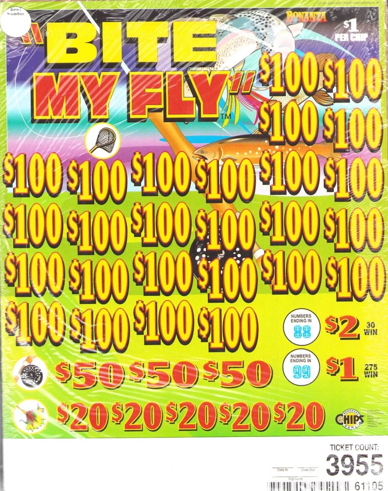 Pull Tickets - Chip Tickets - Bite my Fly - 3,955 ct