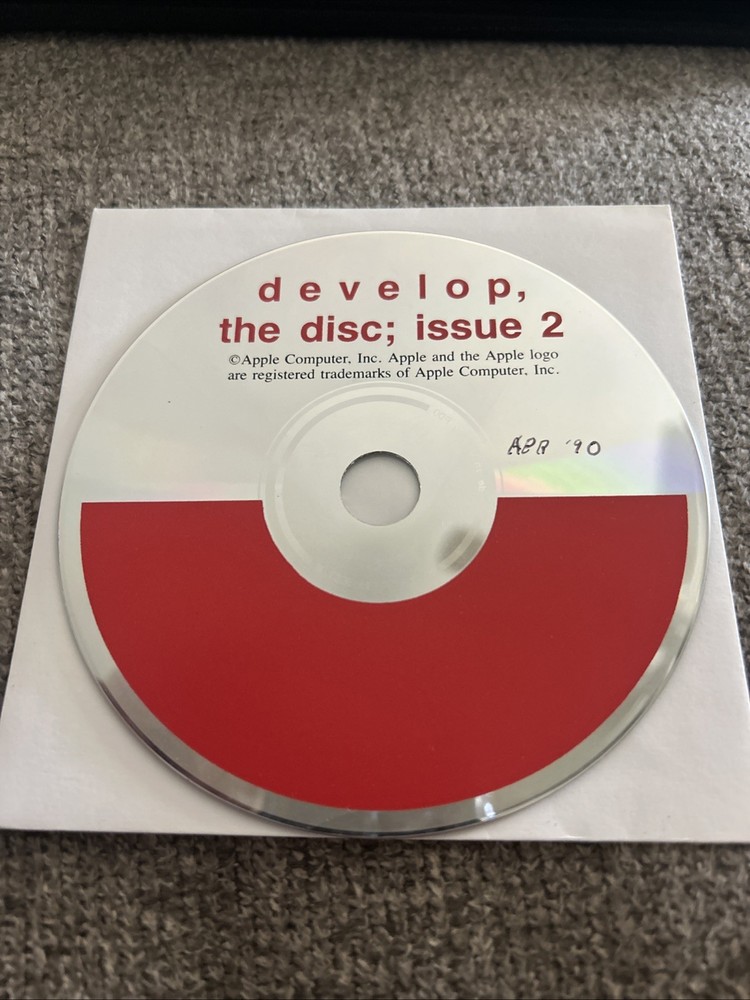 Apple Develop, The CD, Issue 1 + The Disc Issue 2 1989 / 1990 CDs Free Ship
