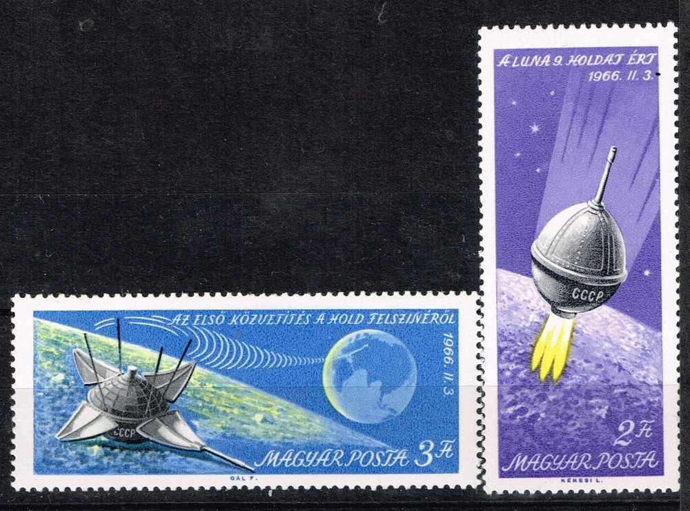 Hungary Space Luna 9 on Moon set 1966 MNH