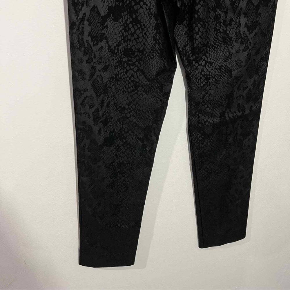 New Tina Stephens Black Snake Print Pull On Pants Size 2