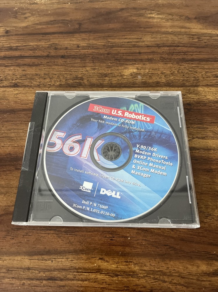 Dell 3com US ROBOTICS V.90 56K Modem Driver & Online Manual CD-ROM