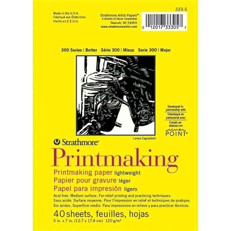 Strathmore Printmaking Paper Pad 5"X7" 40 Sheets