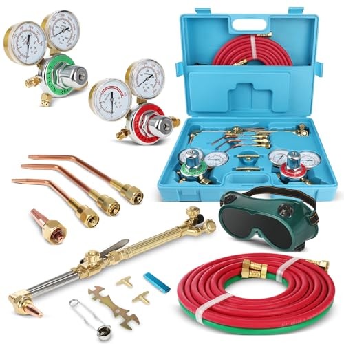 Professional Oxygen Acetylene Torch Kit, Heavy-Duty Cutting Welding Torch