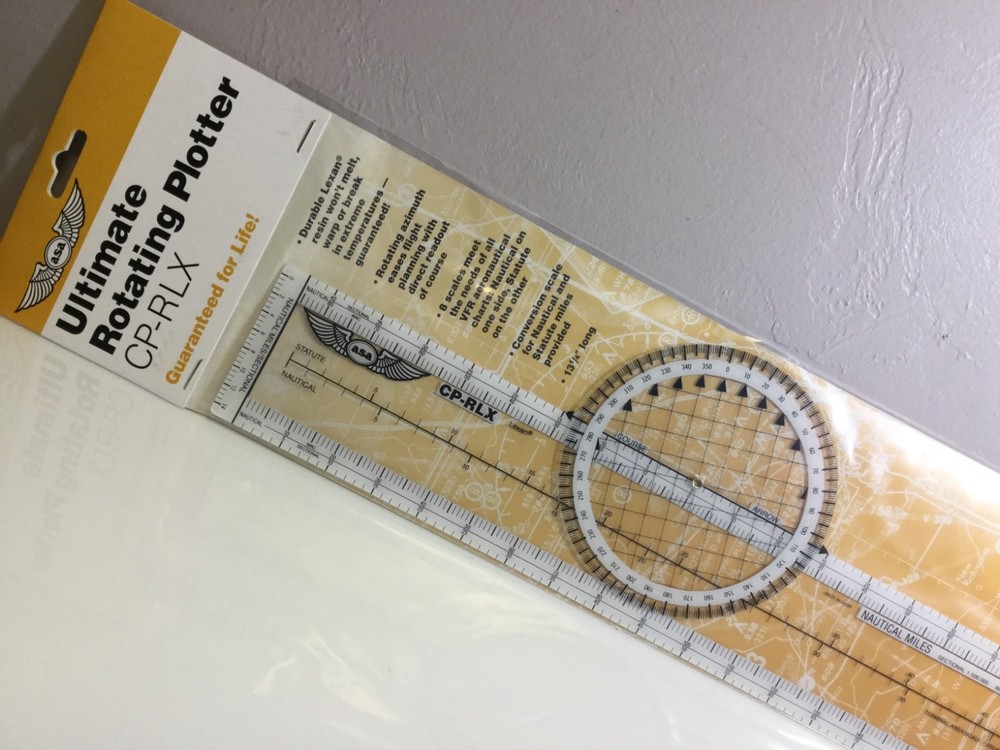 ULTIMATE ROTATING PLOTTER  AERONAUTICAL CHART VFR NAV. by ASA p/n ASA-CP-RLX