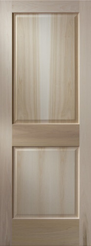 2 Panel Traditional Premium Poplar Stain Grade Solid Core Interior Wood Doors