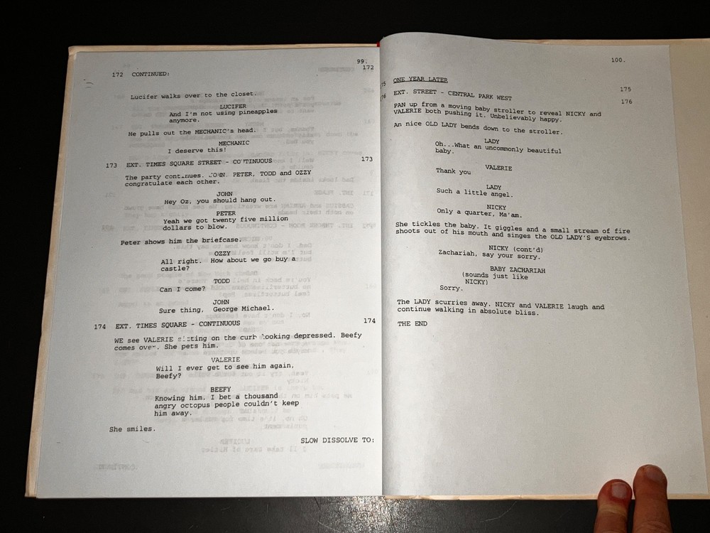 LITTLE NICKY (8/31/99) Adam Sandler 1st/ CAA Casting Script/Agency Covers + COA!