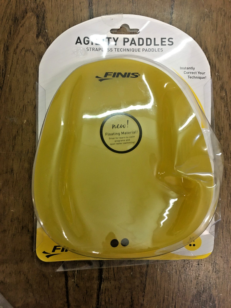 New FINIS STRAPLESS Agility Paddles Swim Training Size: MEDIUM