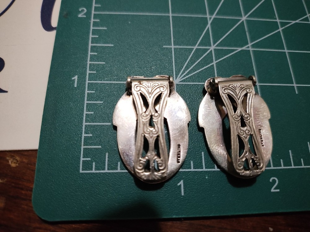 vintage georg jensen Sterling Silver Clips