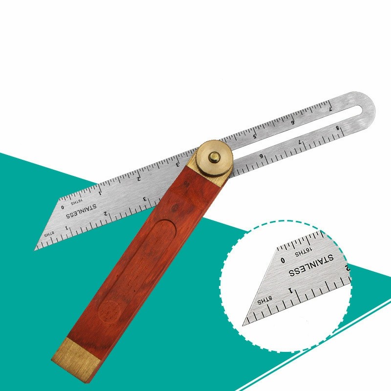 Woodworking T Bevel Horizontal Sliding Adjustable Angle Ruler Measurement Tool e