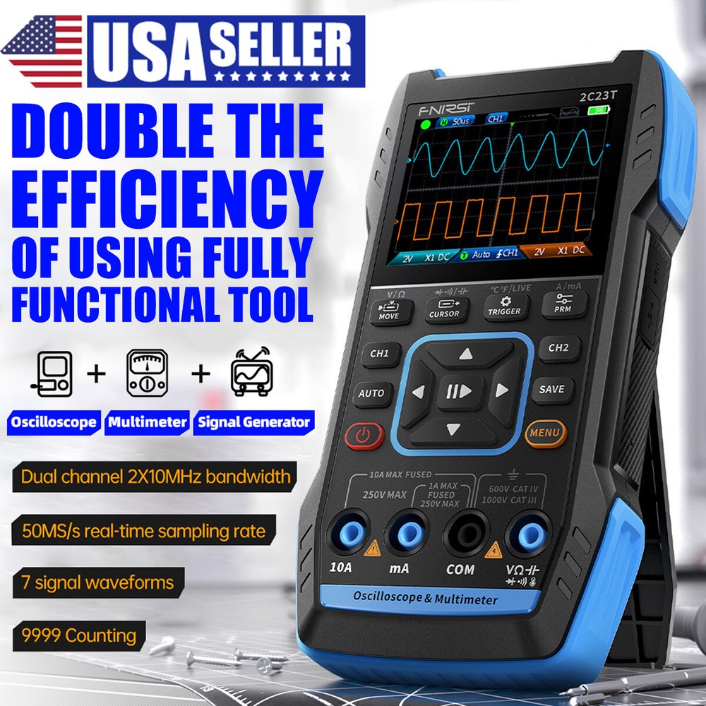 FNIRSI 2C23T Handheld Digital Oscilloscope Multimeter+Function Signal Generator~