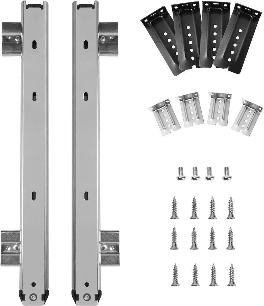 HEAVY DUTY 14INCH UNDER DESK KEYBOARD TRAY SLIDES - SILVER