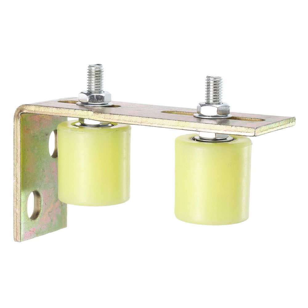 2Pcs Slide Gate Guide Roller 1.7" Nylon Gate Support Roller with Bracket Yellow