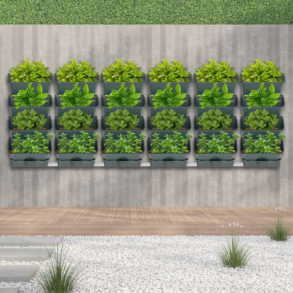 Hanging Vertical Garden Planter - 24 Pots With Automatic Watering System