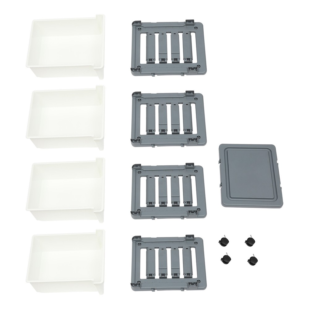 4-Drawer Storage Organizer with Tray Top