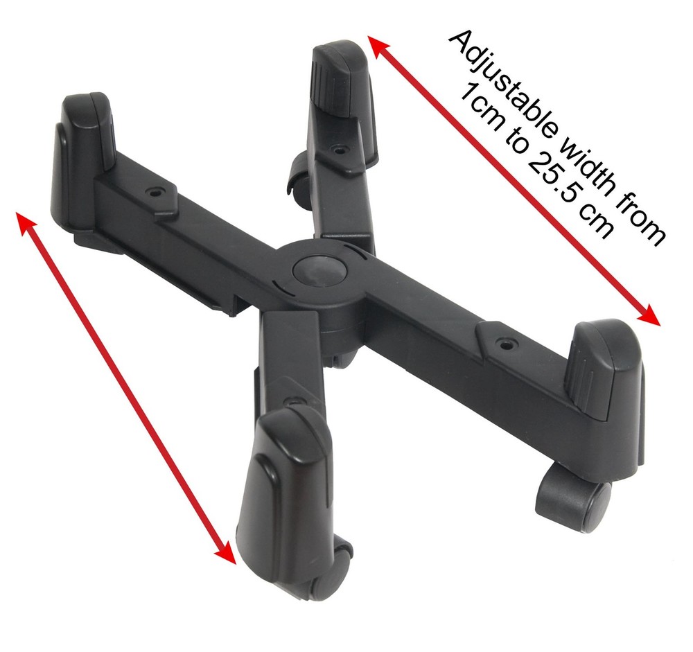 Mobile Desktop Tower Computer Floor Stand Rolling Compact, Plastic X Black