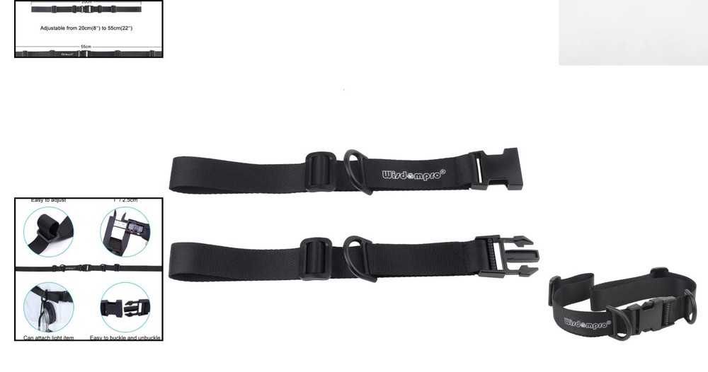 Backpack Chest Strap with Quick Release Buckle - Adjustable 8" - 22" for Comfort