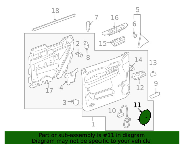 Genuine GM Speaker Grille 15939207