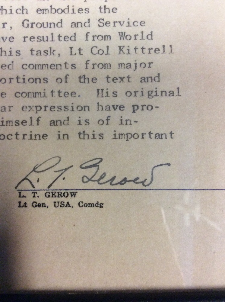 1945 US Army Citation Oak Leaf Cluster Commendation Ribbon Historical Document